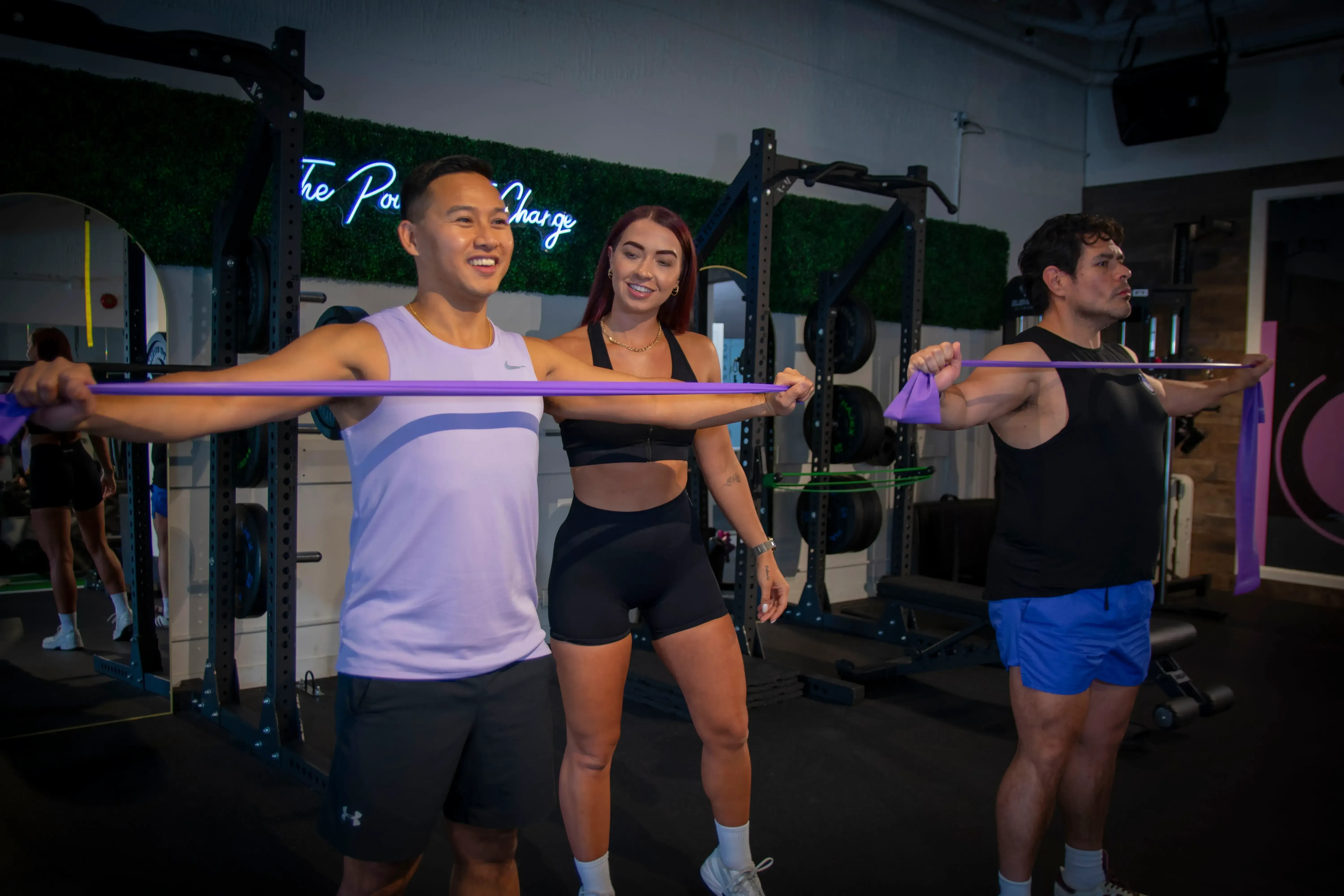 Group strength and conditioning class at Inside Out Total Wellness, Calgary Beltline
