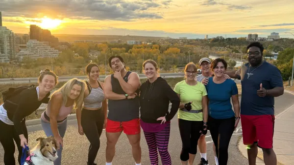 Summer outdoor bootcamp conditioning class in Calgary