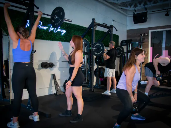 Strength training class at Inside Out, Calgary Beltline