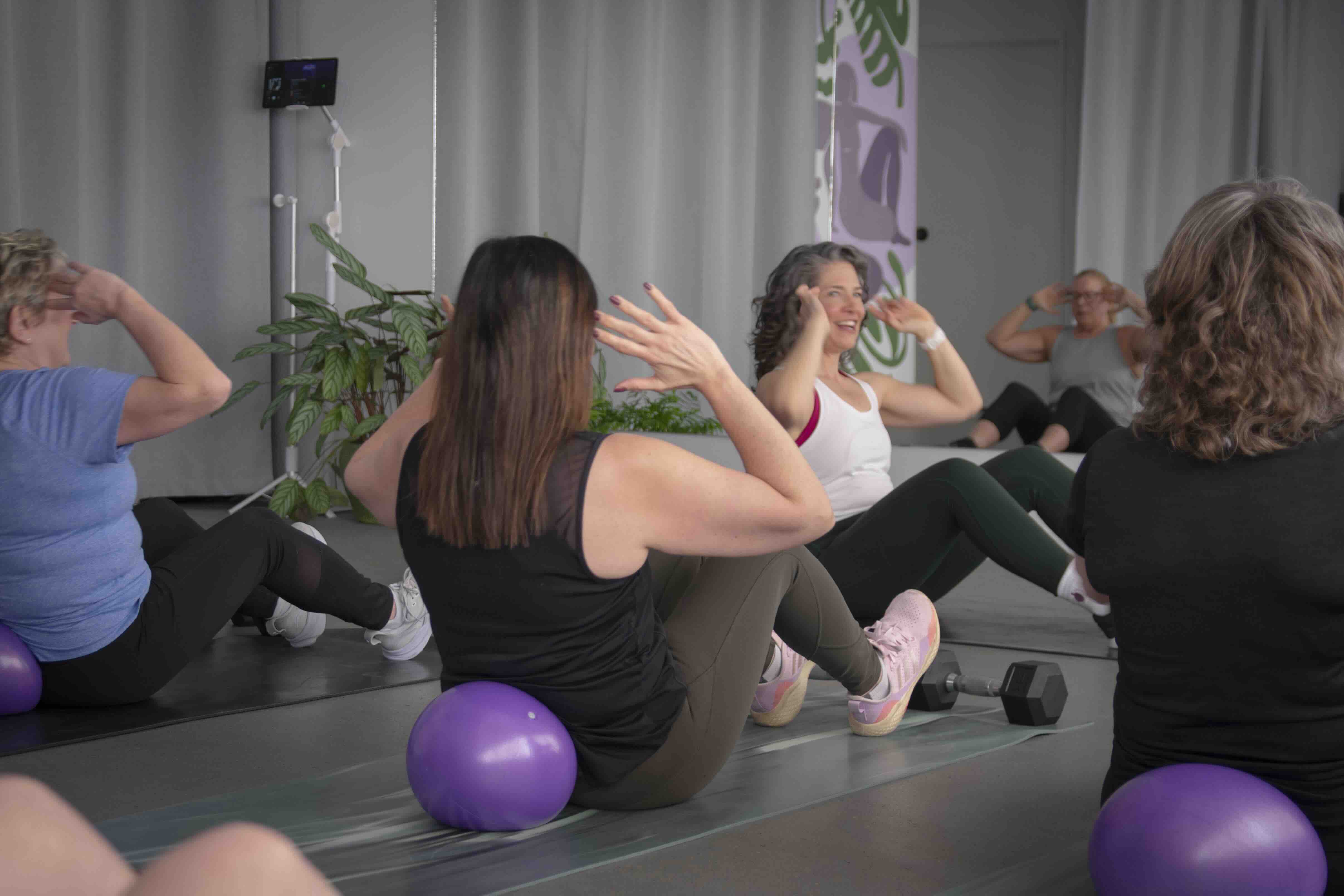 People working out in a boutique gym in Calgary
